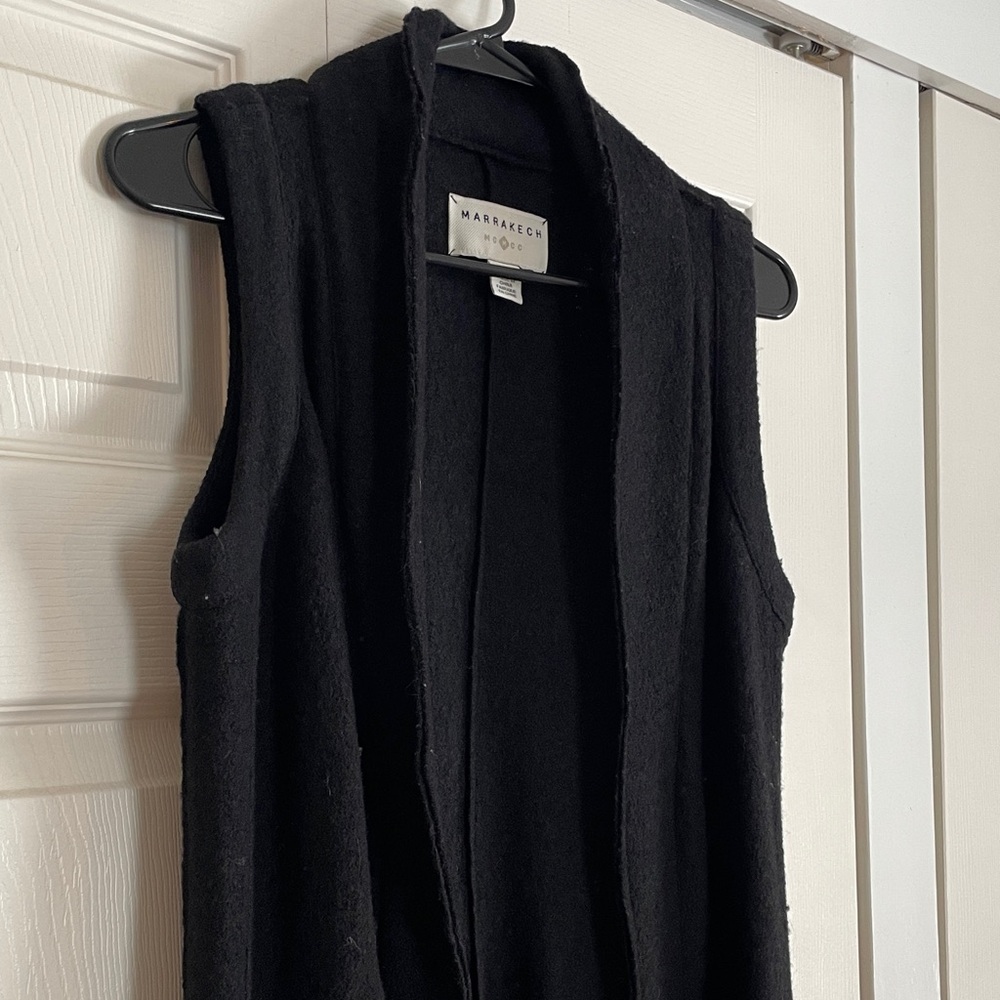 Anthropologie Black Sleeveless Vest